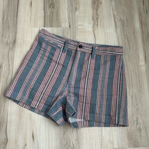 Madewell Multicolor Striped Cotton Denim Shorts